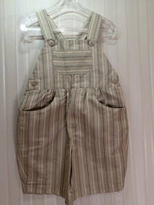 * small phone n/petit faune 100. about * stripe pattern overall ( lining less * flax material )t1577