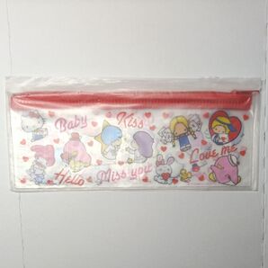 サンリオキャラクターズ クリアポーチ ベストフレンズ ジッパーケース キキララキティタキシードサム他