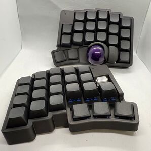 roBa フルセット 無線接続 左右分割 トラックボール キーボード 組立て済み