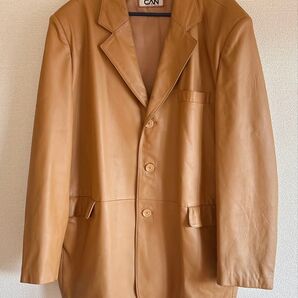 CAN キャメル レザージャケット
