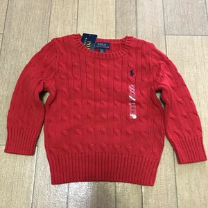 * new goods including carriage * Ralph Lauren red cotton sweater 90