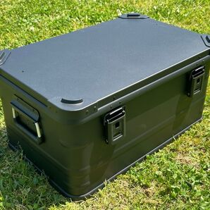 ★マットブラック★スタッキング アルミ コンテナボックス★50L★アウトドア収納ボックス★アルミコンテナ★アウトドコンテナ★