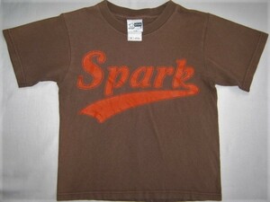 ★古着 色落ち・色あせ・日焼けの変色有り HAWAII ハワイ SPARK スパーク Tシャツ 6/8 約110cmぐらい 茶 KIDS キッズ 子供服 ハワイアン★