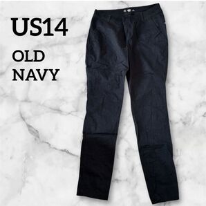 ★520 パンツ ボトムス OLD NAVY パンツ ワイド ブラック 14 TALL 黒 大き目 ビックシルエット