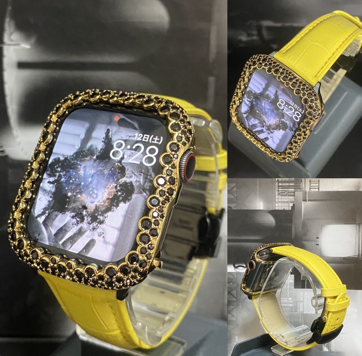 超歓迎された】 即日発送☆44mm40mm☆アップルウォッチカスタムベゼル ...