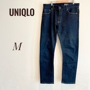 UNIQLO スリムフィット ダークブルースリムフィットデニム M ジーンズ 濃紺