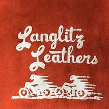 USED LANGLITZ LEATHERS T-SHIRT MADE IN USA 中古 ラングリッツ レザーズ Tシャツ 稀少 XSサイズ アメリカ製 送料無料_画像4