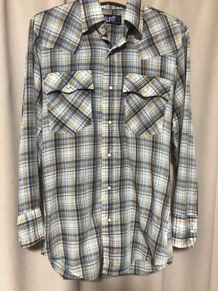 USED 80s LEVI'S WESTERN SHIRT MADE IN USA 中古 80's リーバイス ウエスタン シャツ SIZE S アメリカ製 送料無料