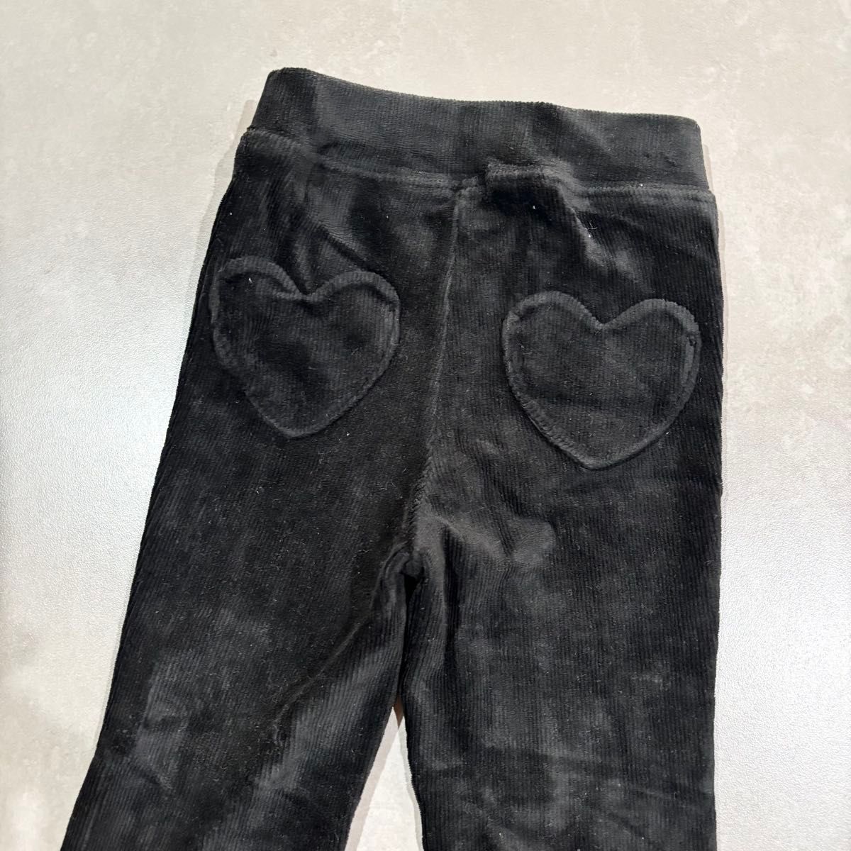 プティマイン　petit main ハートポケット　ベロアフレアパンツ　90cm