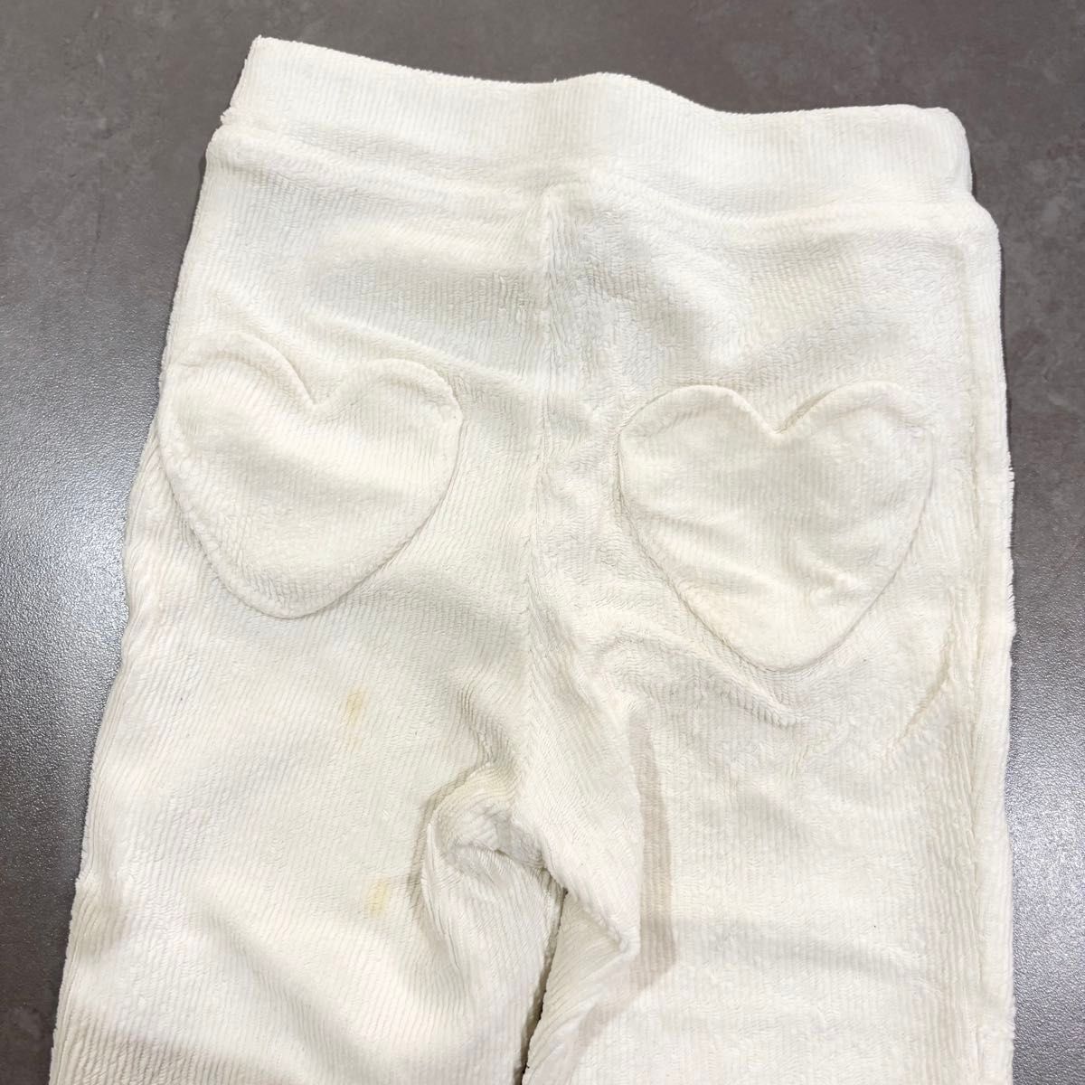 プティマイン　petit main ハートポケット　ベロアフレアパンツ　90cm