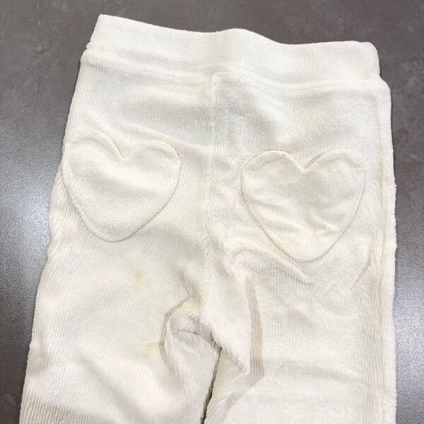 プティマイン petit main ハートポケット ベロアフレアパンツ 90cm