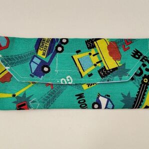 ハンドメイド 働くくるま柄 カトラリーケース 男の子 布製ペンケース