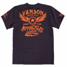 バンソン ドライ半袖Tシャツ ウィング ACV-901 ネイビー XXL　当店別注 VANSON 抗菌防臭 吸汗速乾 吸水速乾 UVカット 大きいサイズ_画像1