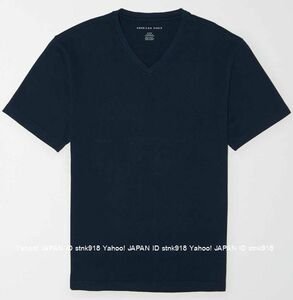 〓アメリカンイーグル/US L/AE Super Soft アイコン V-ネックTシャツ/R.Navy