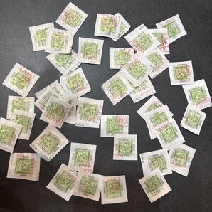 999→500円使用済収入印紙 緑色 40枚 コレクション