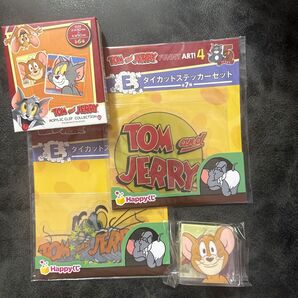 トムとジェリー シール ステッカー 10枚 アクリルクリップ クリップスタンド メモスタンド ジェリー オフィス セット