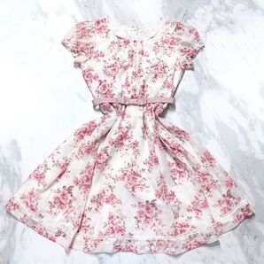 レストローズ姫ロリ花柄ワンピース レース リボン フリル ロリータ