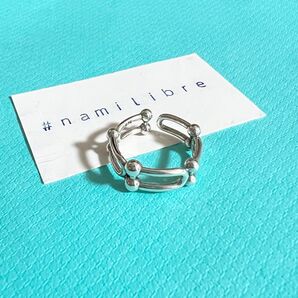 シルバーリング 925 U字型 リンク チェーン 五角形 ミニマム 韓国 指輪①