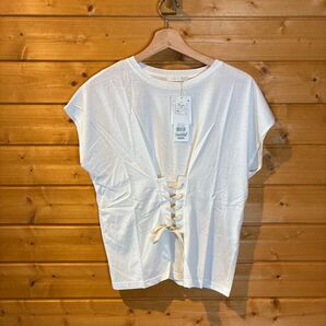 Мサイズ AG by aquagirl ビスチェ風半袖カットソー Tシャツ