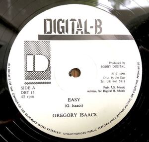 レア 1994 Gregory Isaacs / Easy b/w Admiral Tibet / Weeping A Mourning Original UK 12 初版 デジタル ビー デジビー Digtal B