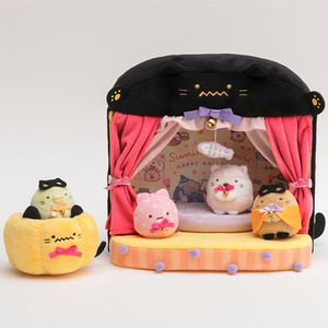 受注生産品☆ 新品・未開封■ すみっコぐらし ハロウィン ぬいぐるみセット てのりぬいぐるみ■しろくま ふろしき とんかつ ぺんぎん？