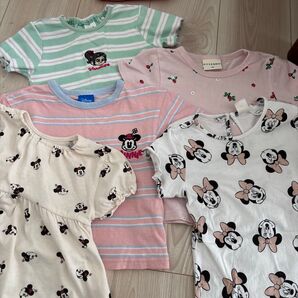 ミニーヴァネロペイチゴTシャツ5点セットh&m.futafutaしまむら トップス