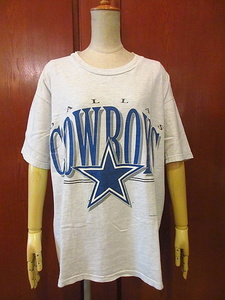 ビンテージ90's●DALLAS COWBOYSコットン霜降りTシャツsizeL●200904f5-m-tsh-ot古着ダラスカウボーイズNFLアメフト半袖シャツ