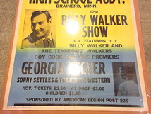 ビンテージ●Billy Walker and The Tennessee Walkers ポスター●200922f3-pst 雑貨音楽コンサートライブグラデーションサイケ_画像5