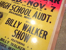 ビンテージ●Billy Walker and The Tennessee Walkers ポスター●200922f3-pst 雑貨音楽コンサートライブグラデーションサイケ_画像6
