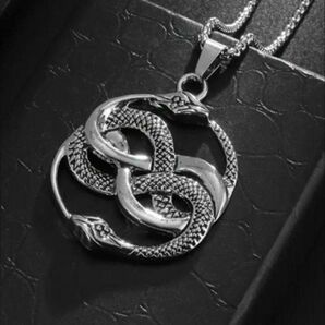 ネバーエンディングストーリー アウリン 蛇 ペンダント ネックレス シルバー色 アクセサリー 映画 シネマ レプリカ