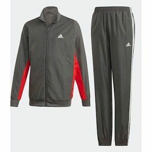 110cm regular price 8789 jpy Adidas Jim * training to Lux -tsu setup Kids wear top and bottom 110 dark gray new goods 