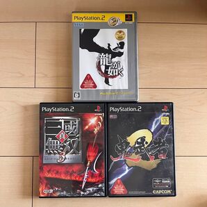PS2ソフト3本 龍が如く 鬼武者2 真・三国無双3 プレイステーション2