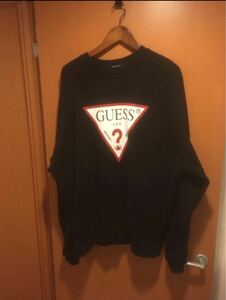 ビッグスウェット　GUESS x FREAK'S STORE 黒　サイズM