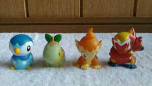 中古 Nintendo Pokemon ポケモン 指人形 食玩 おまけ ポッチャマ ナエトル ヒコザル 2006 ゴウカザル 2008 BANDAI ソフビ ポケモンキッズ