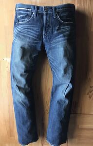 Levi’s lv805-03 USED加工 デニム ジーンズ フラップ付き 青耳 size 30 セルビッチ シンチバック Levis