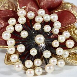 本真珠 パール シルバー 帯留め&ブローチSILVER 950 アクセサリー