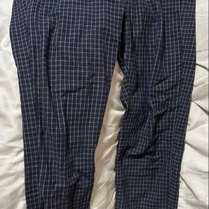 チェック柄 裏起毛パンツ