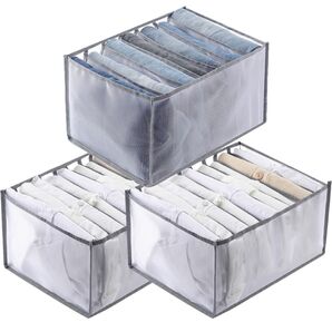 ズボン収納ボックス メッシュ ズボン収納 仕切り 衣類収納ボックス 3個 セット