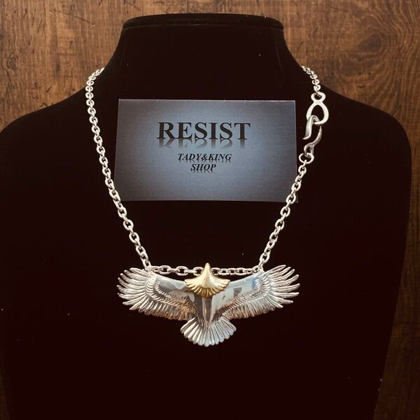 タディアンドキング TADY&KING 大イーグル 頭金 k18 OLDホイール フック 太丸チェーン 刻印 SV シルバー