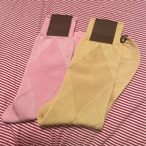 UNIVERSAL LANGUAGE ソックス 2足セット ピンク イエロー 未使用
