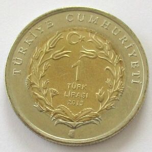 トルコ チチュウカイモンク アザラシ 1リラ 2013年 硬貨の画像2