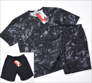 新品 CHARI & CO × le coq sportif チャリアンドコー ルコック コラボ Tシャツ リバーシブル ショートパンツ 上下セット L ブラック 