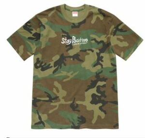 納品書コピー付属 即決 国内正規Supreme Woodland Camo XLカモStay Positive Tee 17aw 18ss 18aw 19ss 19aw 20ss 20aw Tシャツ オンライン