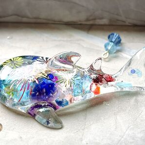 ジンベイザメの盛り塩オルゴナイト【mix】