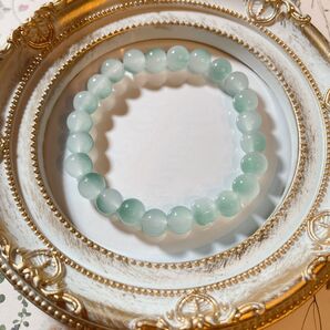【相場以下!】天然石ブレスレット アクアマリンカラー パワーストーン
