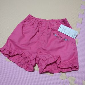 新品 ショートパンツ ピンク 半ズボン 女の子 フリル 110 子供服