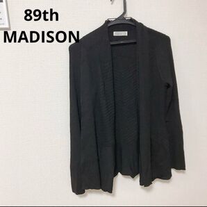 89th MADISON ブラック リブカーディガン セレモニー ボレロ カーディガン 長袖 羽織り