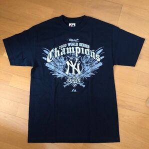 2009 MLB ワールドシリーズ ニューヨークヤンキース Tシャツ ネイビー L