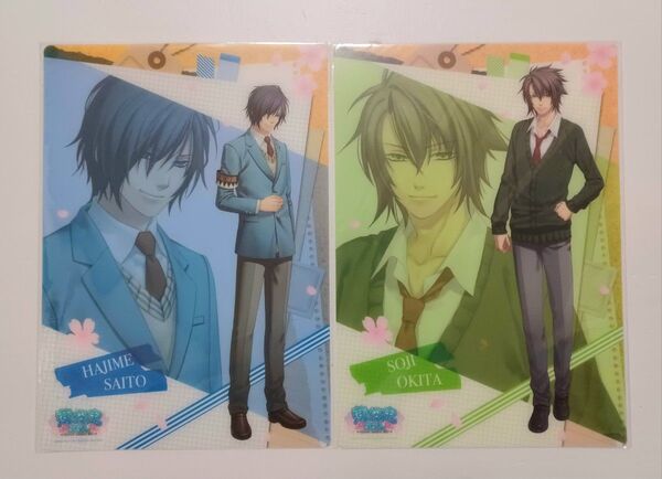 薄桜鬼 SSL クリア下敷き 沖田総司 1点 斎藤一 1点