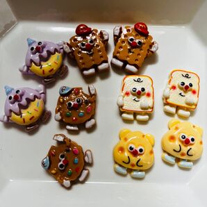 デコパーツ アソート 食べ物 パン クッキー おにぎり ノンキャラ ハンドメイド